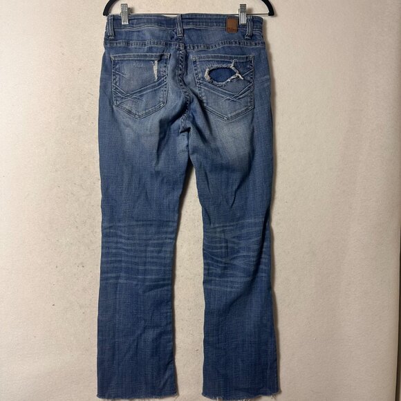 BKE Jeans 28L tall Payton Bootcut Blue Stretch Denim Western distressed - Picture 5 of 6